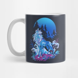 Spiritual Aqua Wolf Mug